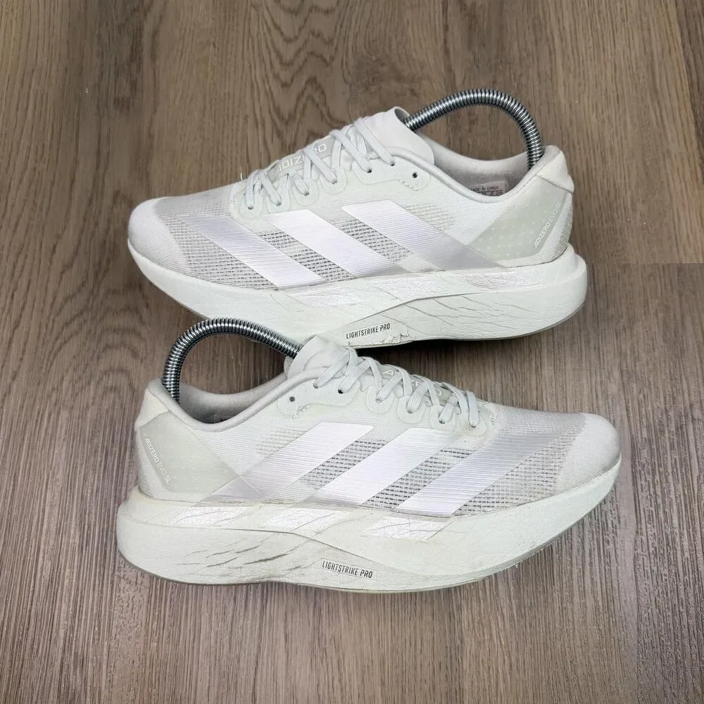 Adidas Adizero Evo SL Shoes Womens Size 7.5 White Running Lightweight Sneakers
